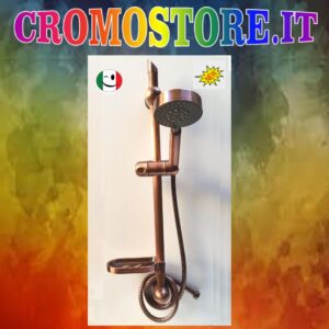 DOCCIA SALISCENDI CON DOCCETTA IDROMASSAGGIO 3 FUNZIONI RAMATO - RAME