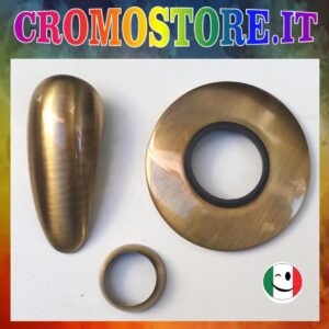 LEVA MONOCOMANDO + CALOTTA + PLACCA PER MISCELATORE DOCCIA INCASSO - BRONZATO - BRONZO