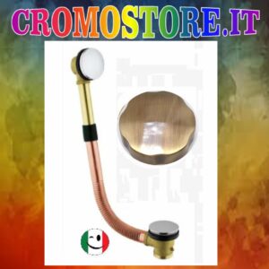 COLONNA SCARICO VASCA " CLICK CLACK " BRONZATO - BRONZO