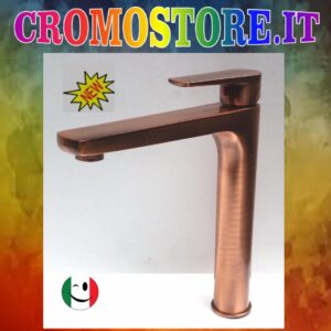 RUBINETTO MONOCOMANDO LAVABO ALTO RAMATO - RAME