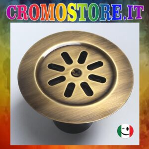 TAPPO AD ESPANSIONE PER POZZETTO DA Ø 100 CON GRIGLIA BRONZATO - BRONZO