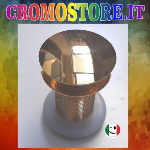PILETTA OTTONE " CLICK CLACK " SENZA TROPPO PIENO TUTTO FILETTO 1¼" DORATO - BAGNO ORO 24KT
