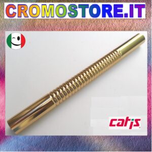 CANOTTO CANNA OTTONE FLESSIBILE Ø 30 x 300 mm. X CATIS - DORATO - BAGNO ORO 24KT.