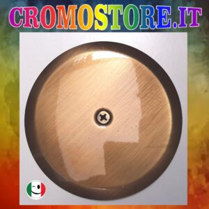 PLACCA OTTONE PER TAPPO PER POZZETTO Ø 140 mm. - BRONZATO - BRONZO