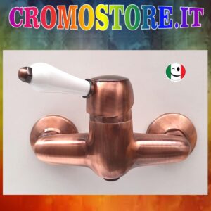 MISCELATORE MONOCOMANDO DOCCIA ESTERNO - BELLE EPOQUE -  RAMATO - RAME