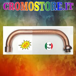 CANNA A " U " PER GRUPPO LAVELLO A MURO CM. 20 - RAMATO - RAME