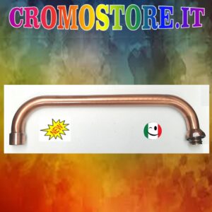 CANNA A " U " PER GRUPPO LAVELLO A MURO CM. 30 - RAMATO - RAME