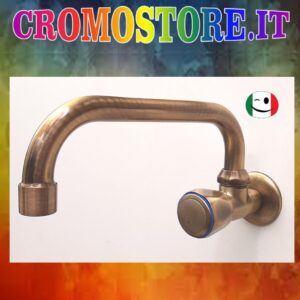 RUBINETTO A SNODO DA ½" CON CANNA "U" - BRONZATO - BRONZO