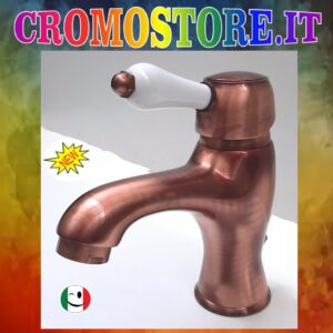RUBINETTO MONOCOMANDO LAVABO "BELLE EPOQUE" - RAMATO - RAME
