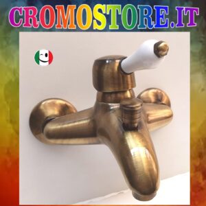 GRUPPO RUBINETTO VASCA MONOCOMANDO "BELLE EPOQUE" - BRONZATO - BRONZO