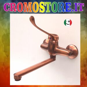 GRUPPO LAVELLO A MURO CON LEVA CLINICA - RAMATO - RAME
