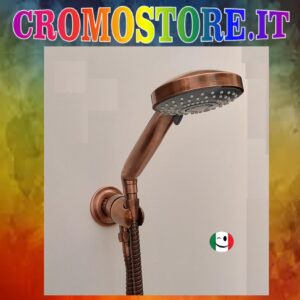 DOCCIA DUPLEX CON IDROMASSAGGIO 5 FUNZIONI CON PRESA ACQUA ½" RAMATO - RAME