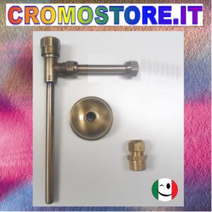 RUBINETTO PER CASSETTA OTTONE DA M ½" x F ⅜" BRONZATO - BRONZO