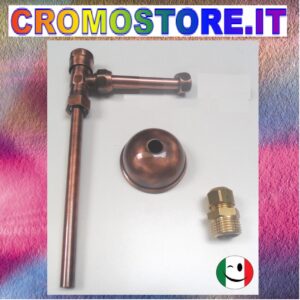 RUBINETTO PER CASSETTA OTTONE DA M ½" x F ⅜" RAMATO - RAME