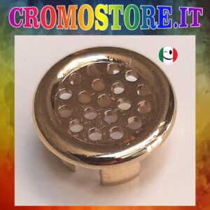 GHIERA FORATA PER TROPPO PIENO SANITARI FORO DA Ø 22 - 24 MM DORATO - BAGNO ORO 24KT