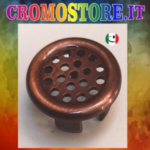 GHIERA FORATA PER TROPPO PIENO SANITARI FORO DA Ø 22 - 24 MM RAMATO - RAME