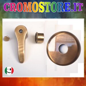 KIT PER RUBINETTO PASSO RAPIDO ROTONDO SCARICO WC - BRONZATO - BRONZO